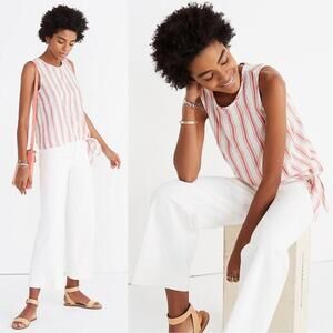 NWT Madewell Side-Tie Tank in Marcia Stripe Size Small $49.50